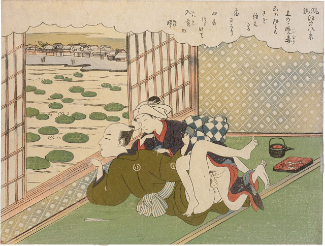 Suzuki Harunobu, Eight Fashionable Views of Edo: Vespers Bedmate at Ueno