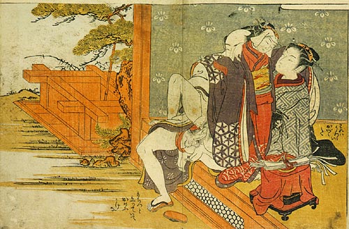 By erotic harunobu japanese koryusai print shunga