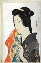 Hashiguchi Goyo Woman with Hand Towel