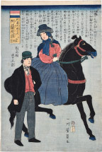 Utagawa Yoshikazu Russian on Horse