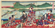 Utagawa  Yoshitora Illustration of the Eight Views of Omi