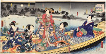 Toyohara Kunichika View of an Excursion to the Eight Views of Omi