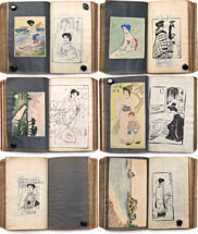 attributed to Takehisa Yumeji or follower Idle Days and Months (original sketchbook journal)