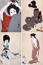 Kitano Tsunetomi no.1, Autumn; no.2, Spring; no.3, Summer; and no.4, Winter