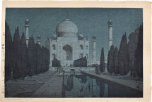 Hiroshi Yoshida The Taj Mahal Gardens at Night, From the India and…
