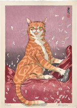 Paul Binnie Cat Feathers Red