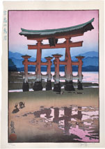 Paul Binnie The Torii Gate at Miyajima (pale pink variant)