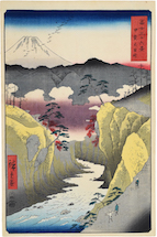 Utagawa Hiroshige no. 32, Dog Eye Pass in Kai Province