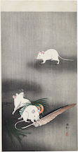 Ohara Koson Three White Mice