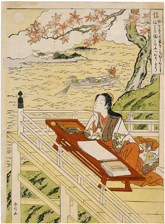 Harunobu woodblock print